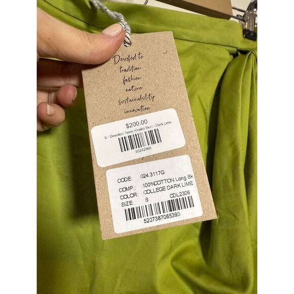 NWT Devotion Twins Khalisi Skirt in Dark Lime Sz. S - Picture 4 of 8